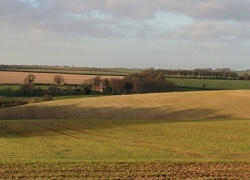 Lincolnshire Wolds with St Martin at Withcall near Louth showing
