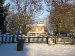 Rigsby House in the snow