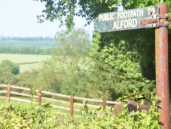 Alford footpath sign